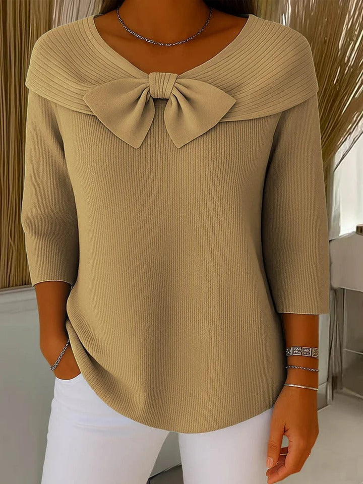 Primrose | Round-neck jumper with a bow