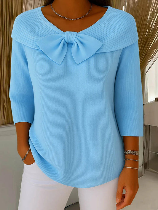 Primrose | Round-neck jumper with a bow