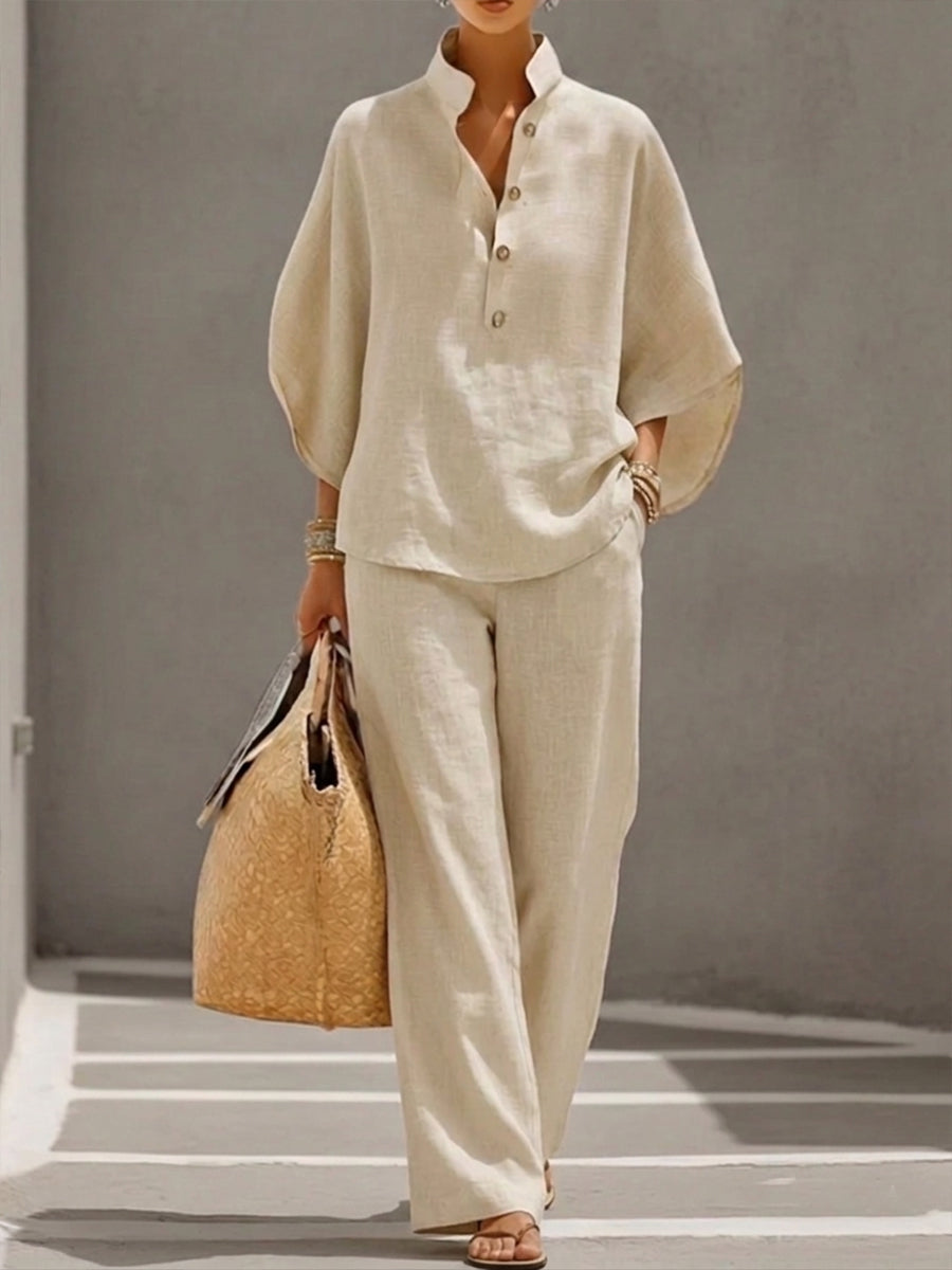Louisa | Two-piece cotton and linen set