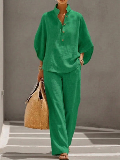 Louisa | Two-piece cotton and linen set