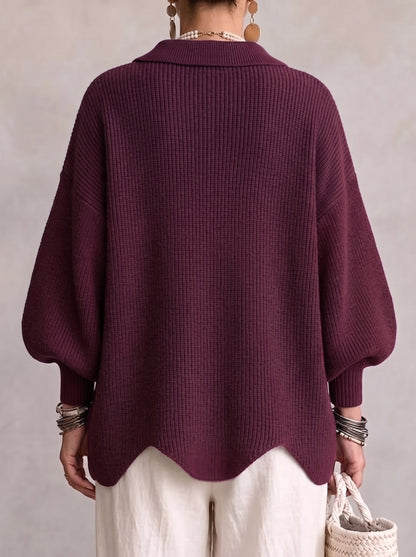Beatrice | Oversized cardigan with gold buttons