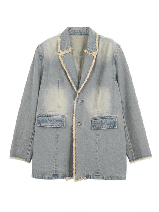 Dionne | Vintage Style Blazer with Raw Edges