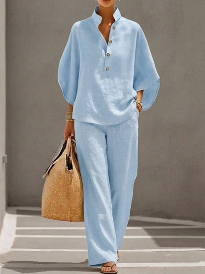 Louisa | Two-piece cotton and linen set