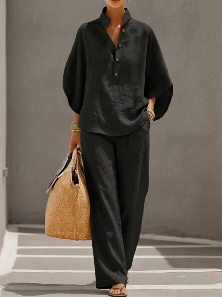 Louisa | Two-piece cotton and linen set