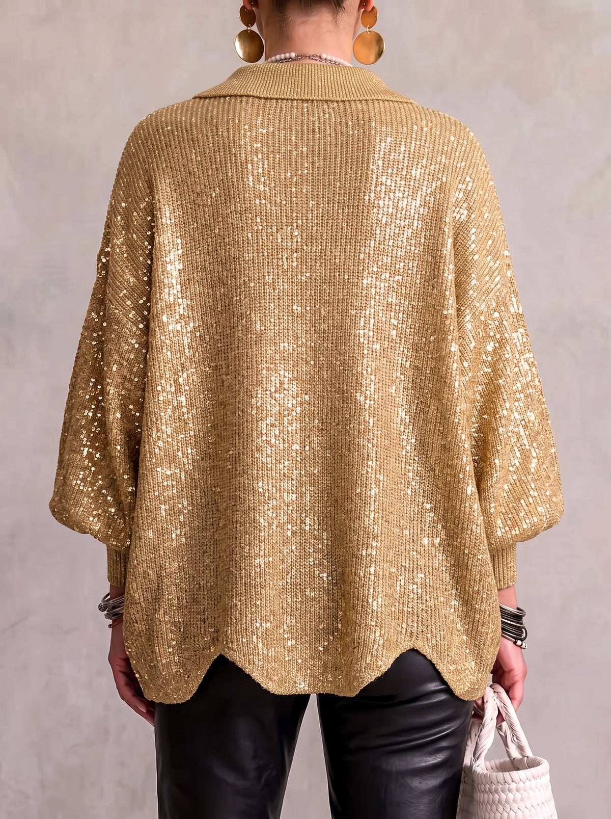 Beatrice | Oversized cardigan with gold buttons
