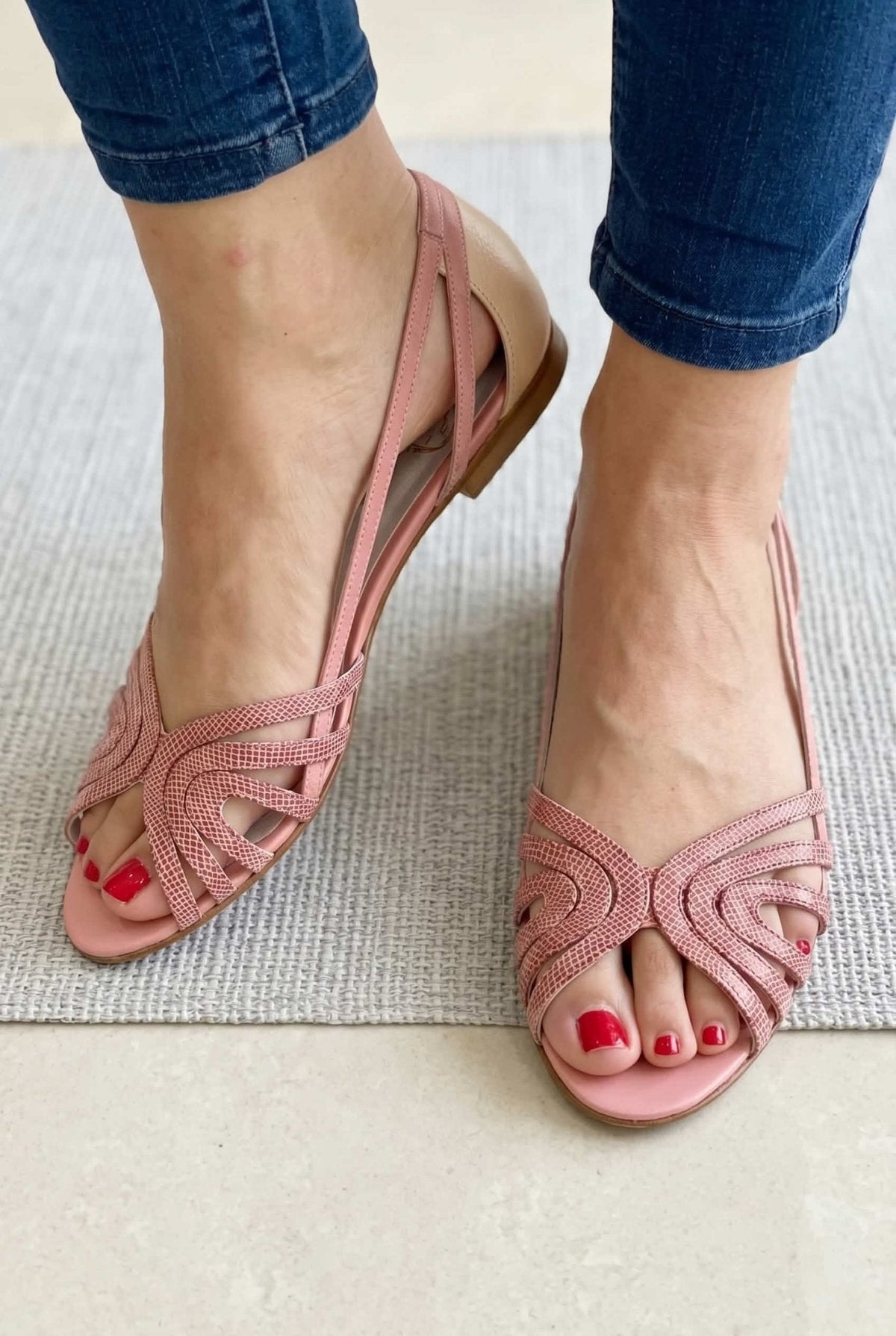 Damskie złote sandały eleganckie – Anna Marie