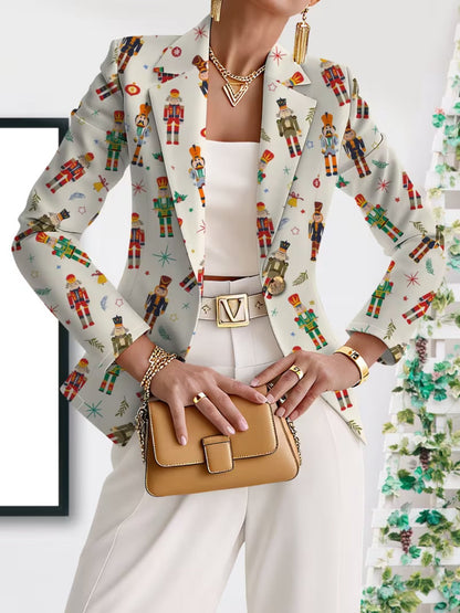 Vivenne | Nutcracker Print Blazer